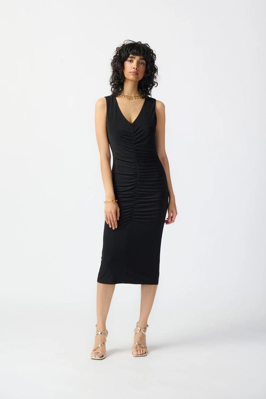 Joseph Ribkoff Silky Knit Sleveless Sheath Dress Black 241205