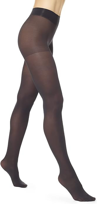 HUE Opaque Black Tights With Control Top