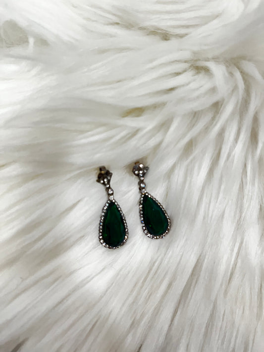 Merx Emerald Drop Earrings