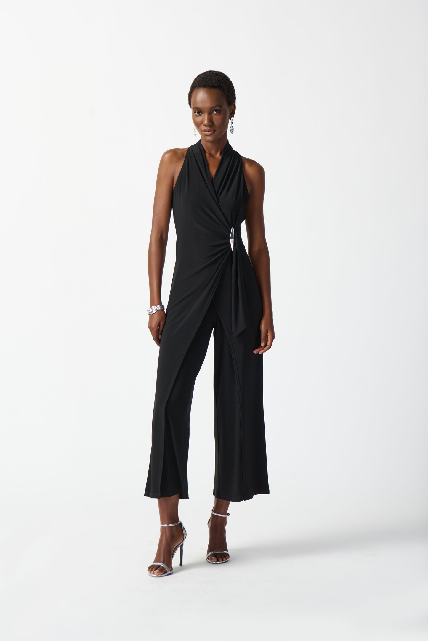 Silky Knit Wrap Culotte Jumpsuit
242197