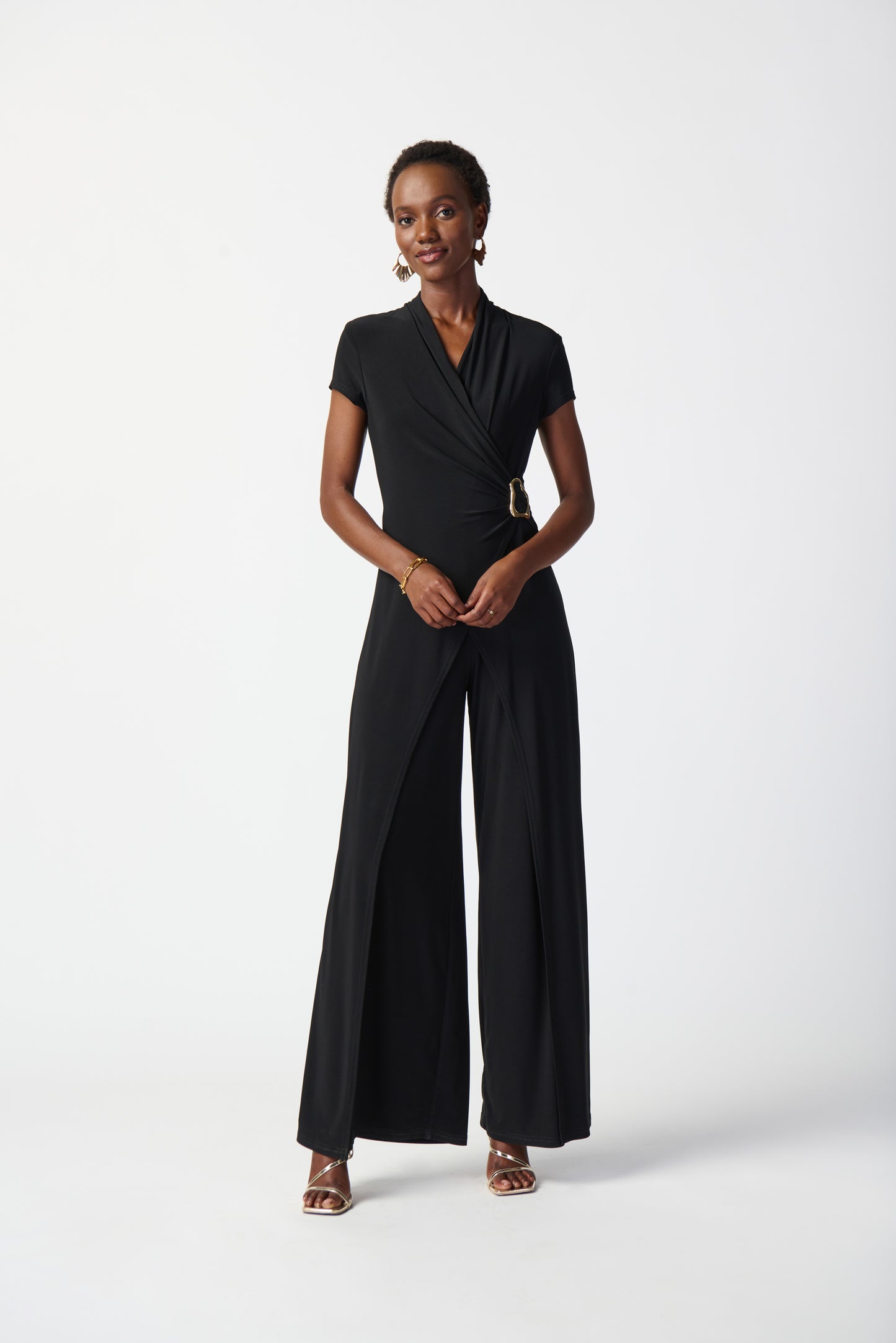 Silky Knit Wide-Leg Jumpsuit
241139