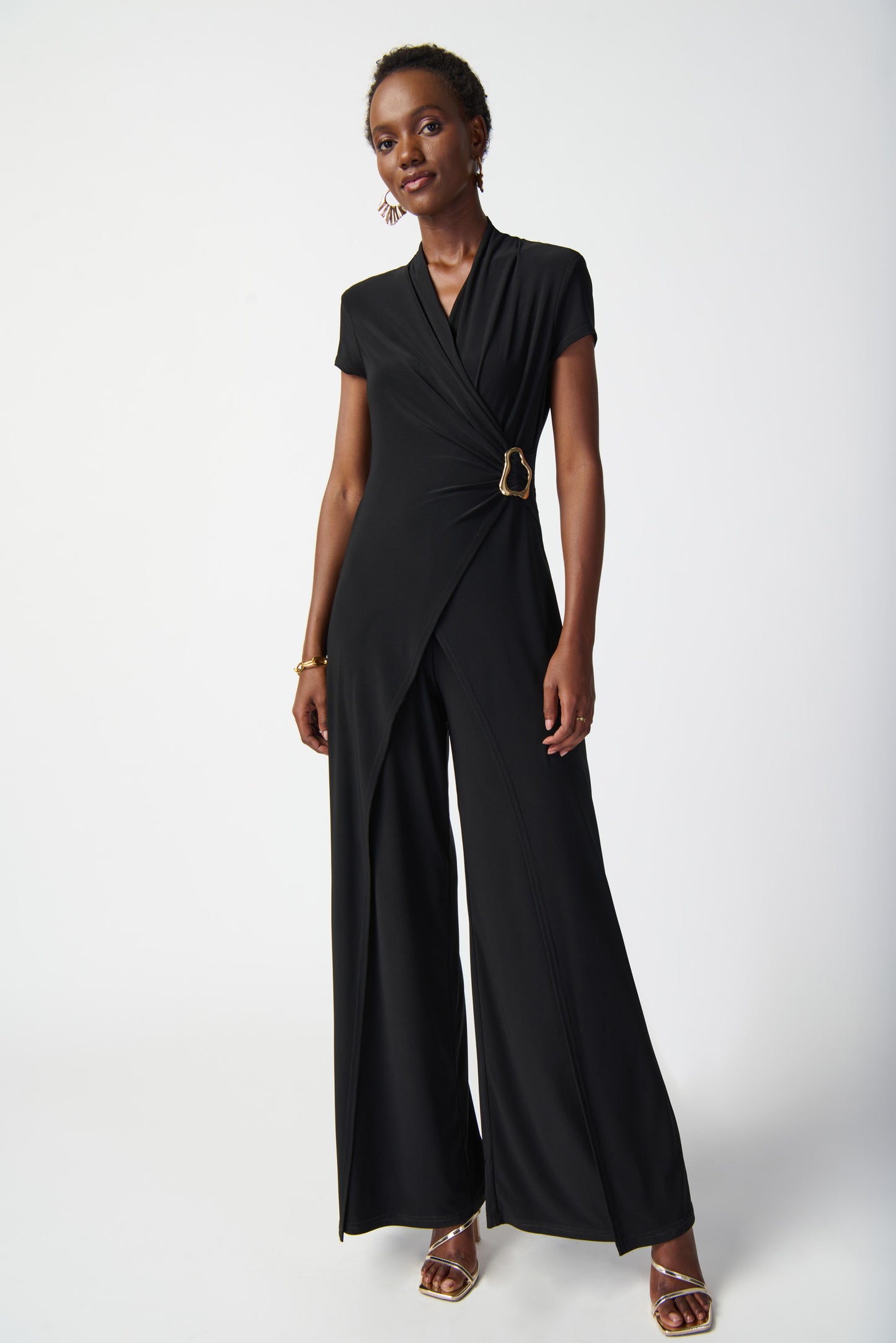 Silky Knit Wide-Leg Jumpsuit
241139