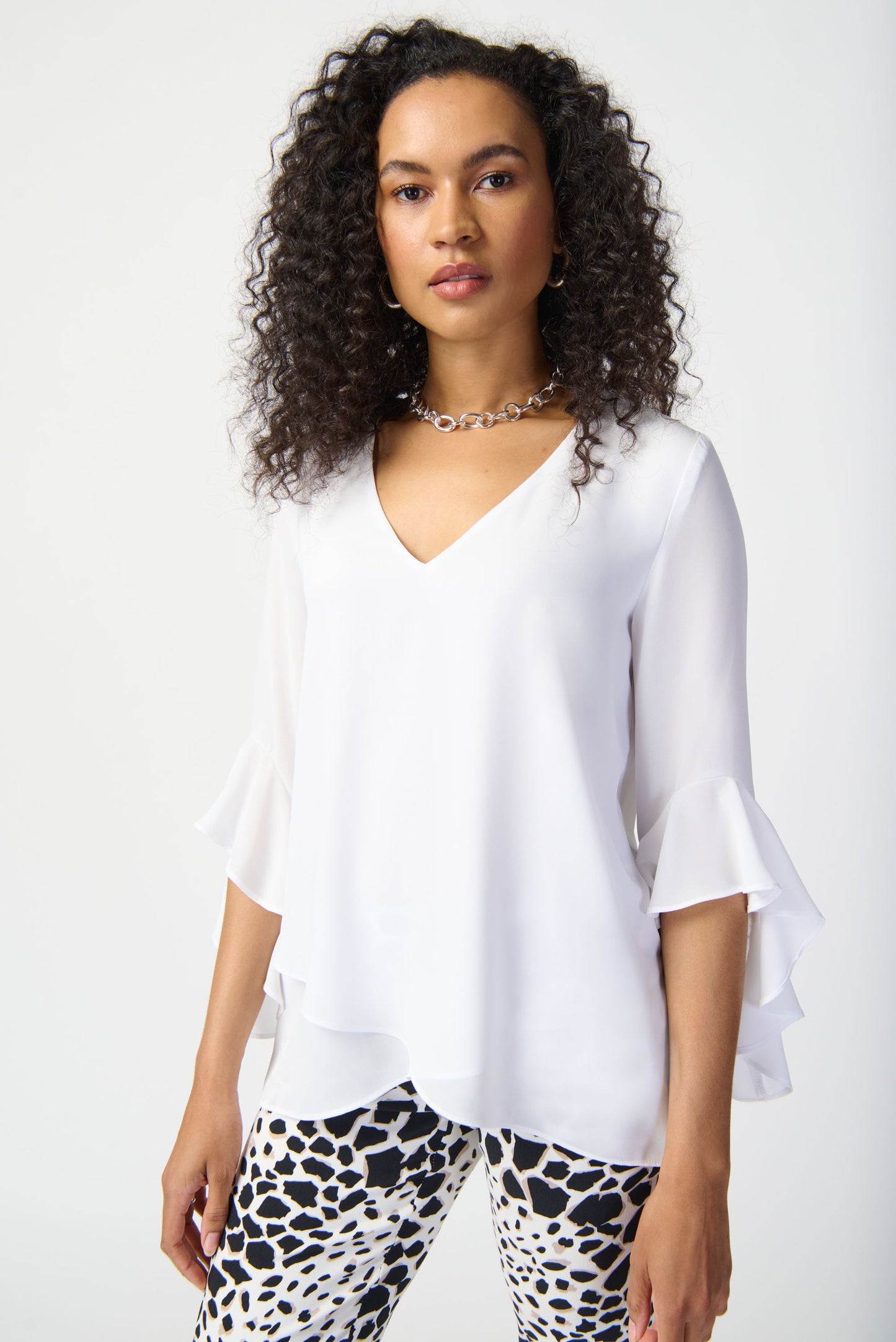 Georgette Top With Ruffled Sleeves
241283