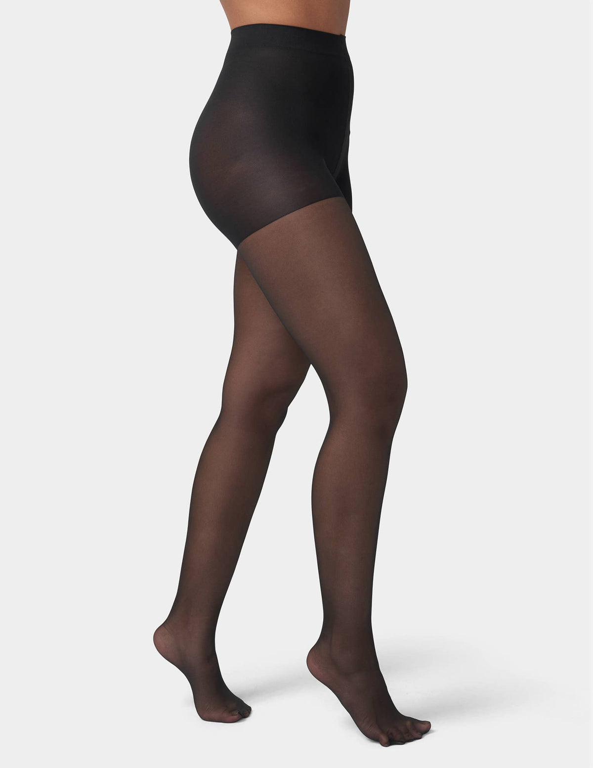 Hue So Silky Control Top Tights Black