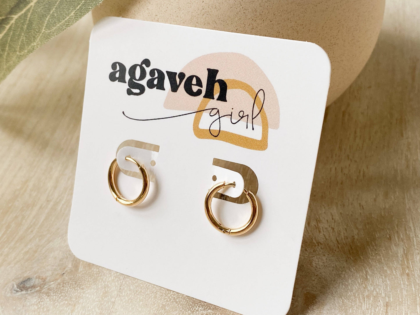 Agaveh Girl Justine Hoops Gold