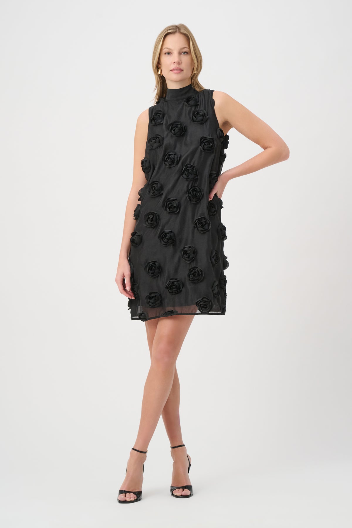 Textured Floral Trapeze Dress264201