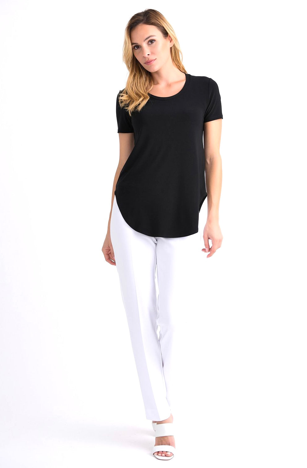 Joseph Ribkoff Basic Rounded Hem Tee