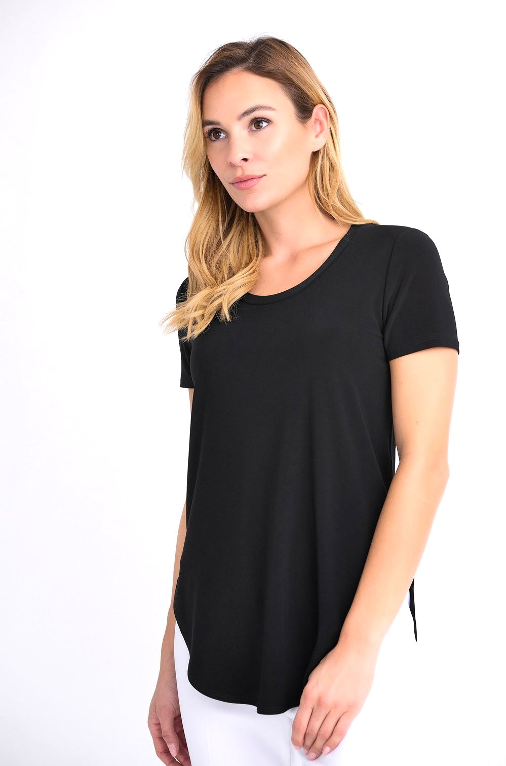 Joseph Ribkoff Basic Rounded Hem Tee