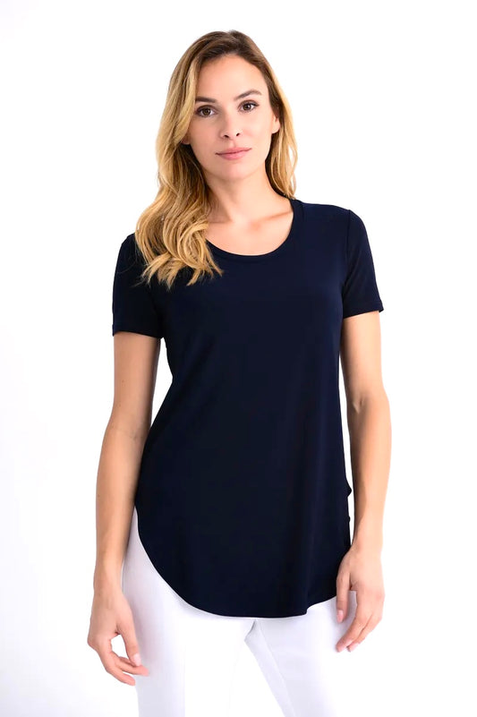 Joseph Ribkoff Basic Rounded Hem Tee