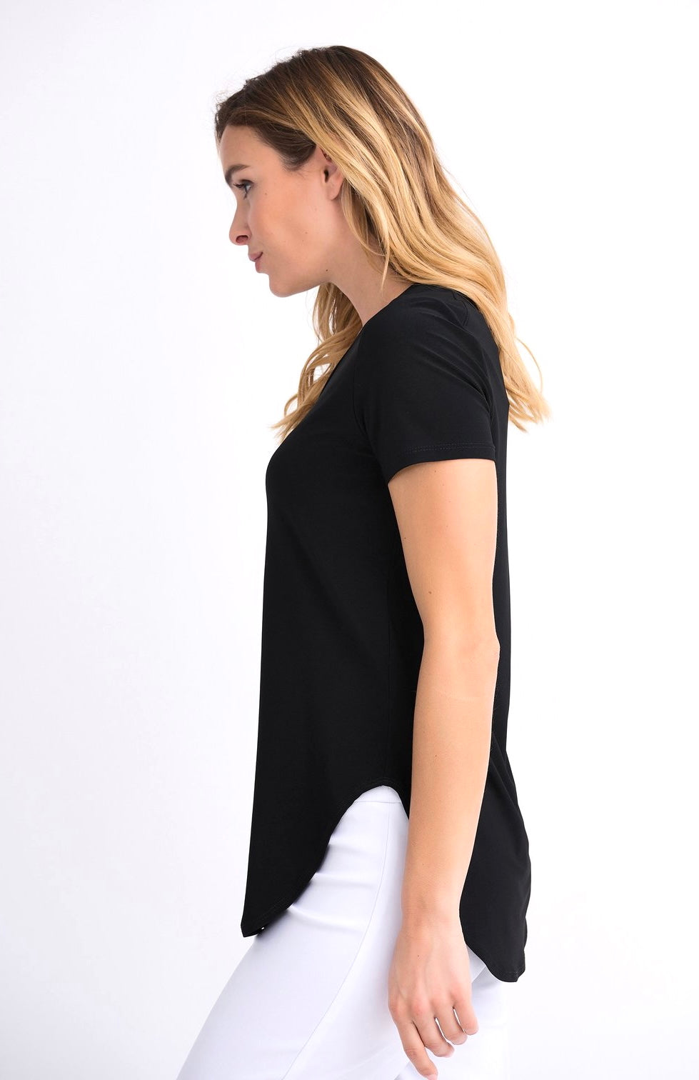 Joseph Ribkoff Basic Rounded Hem Tee